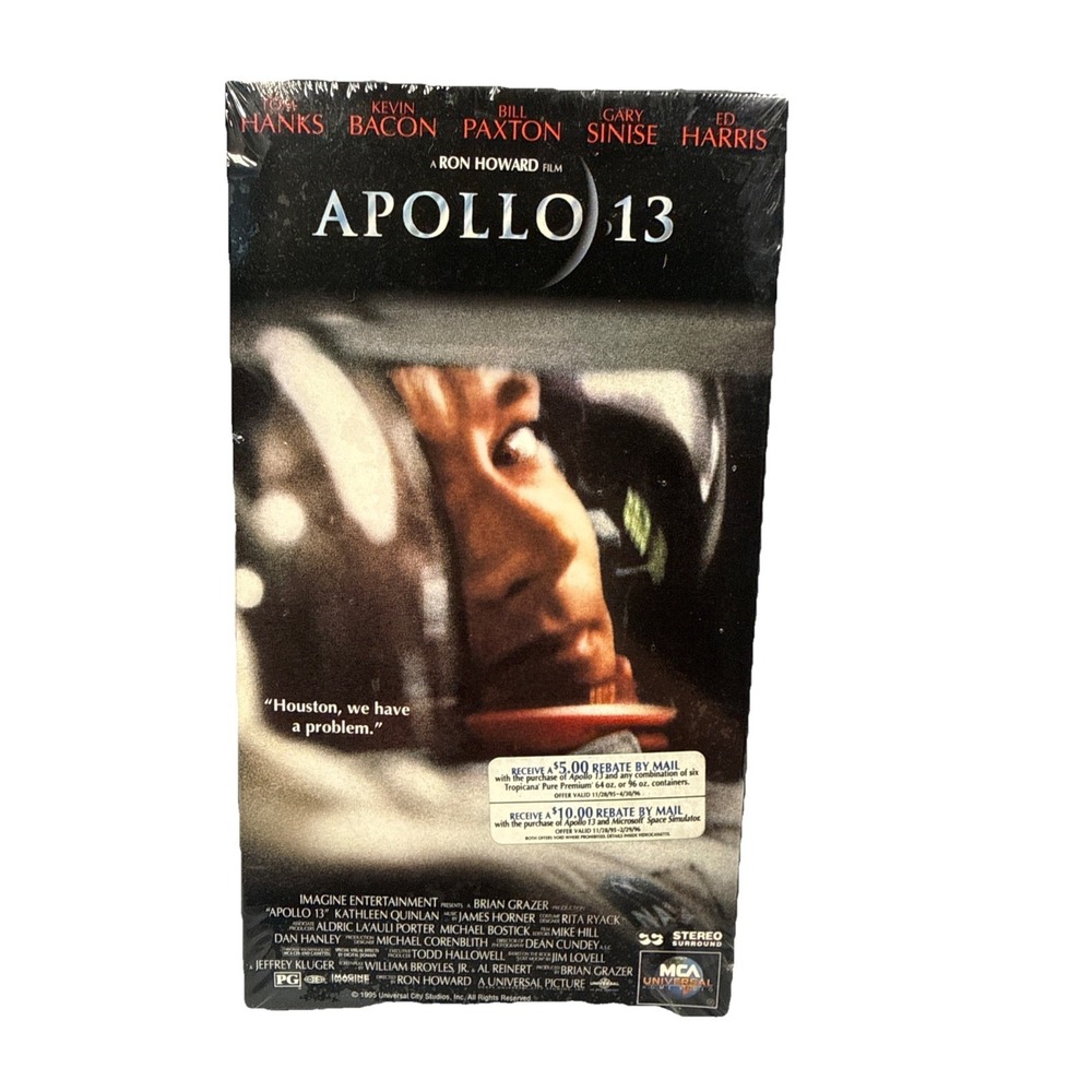 Apollo 13 VHS 1995 Factory Sealed Tom Hanks Kevin Bacon MCA Watermarks Rare New